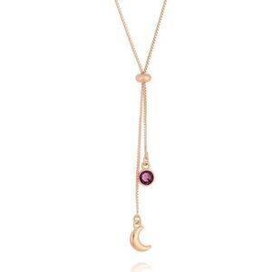 MYSTIC PULL TIE NECKLACE IRIS + ROSÉ GOLD PLATED